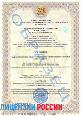 Образец разрешение Светлый Сертификат ISO 50001